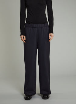 Lis Lareida Luke Trousers in Navy Pin Stripe - SKULPT Dublin