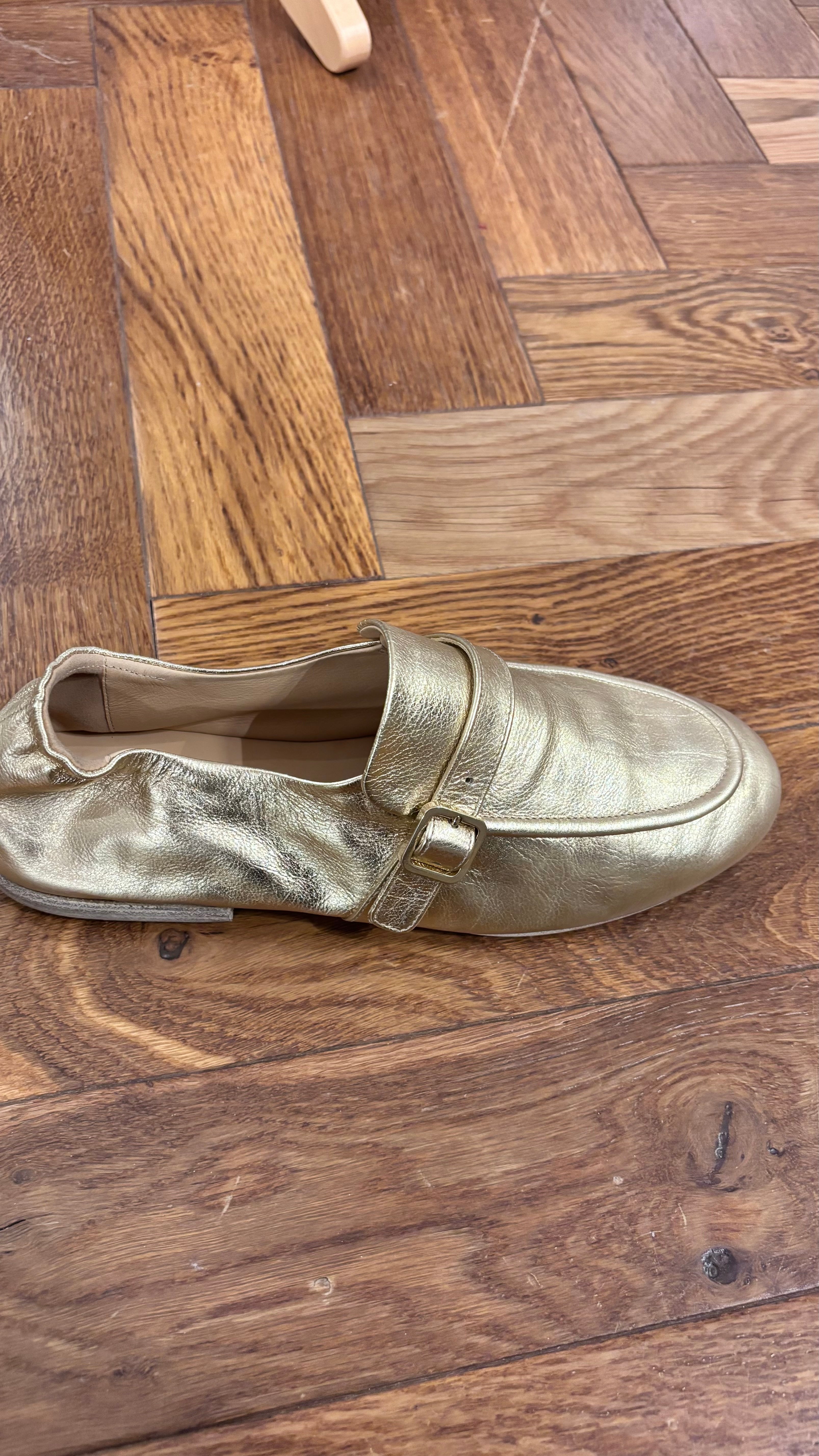 Marsell Leather Loafer in Platinum Foil - SKULPT Dublin