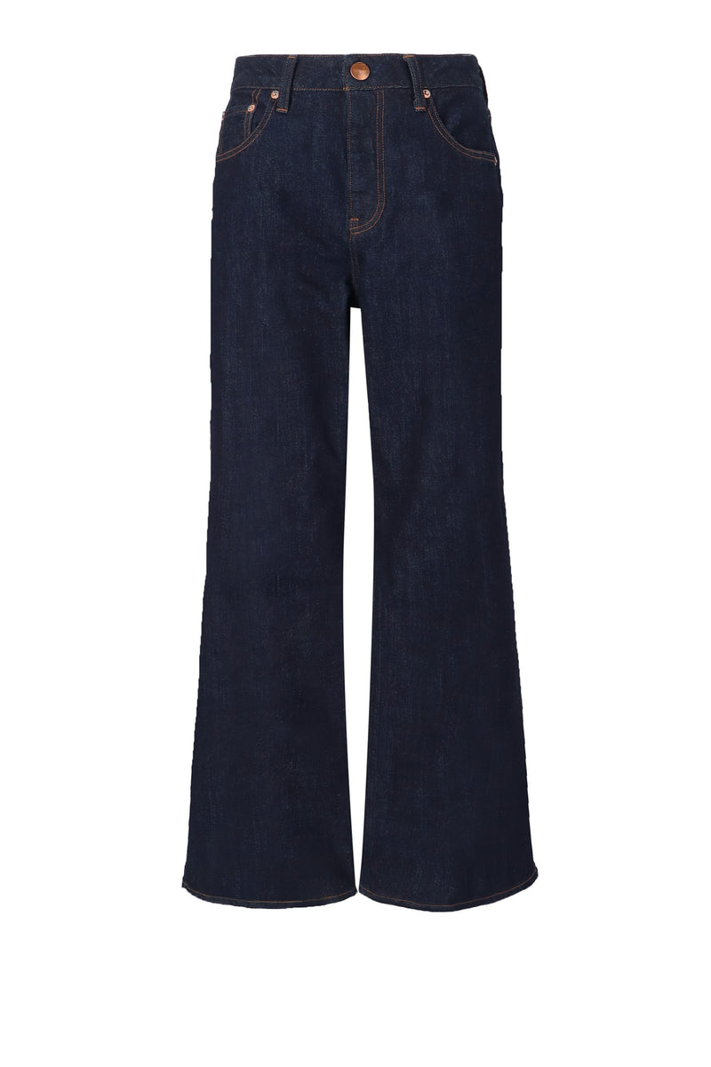 Red Card Tokyo Wide Leg Denim in Dark Wash - SKULPT Dublin