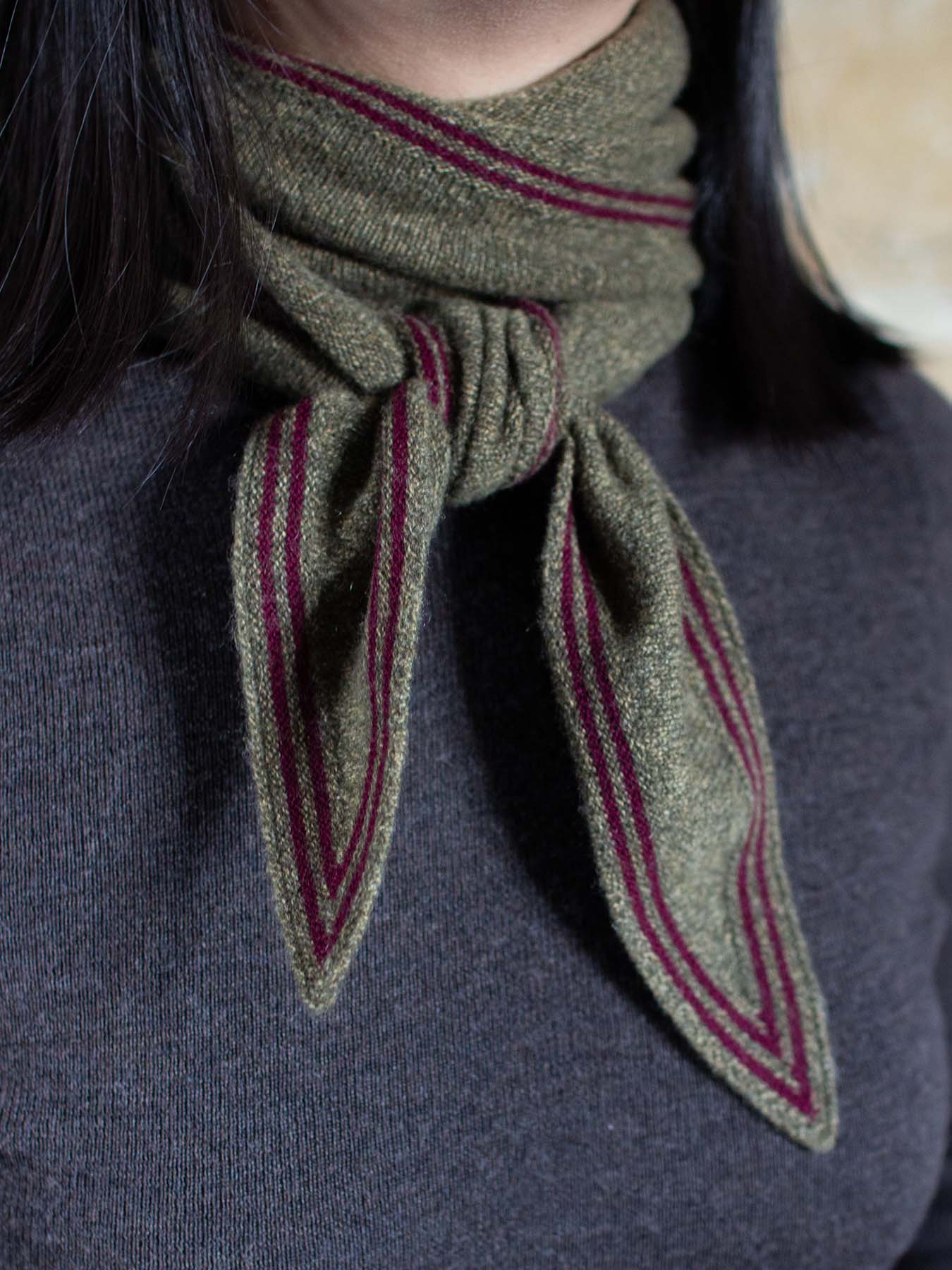 Oats & Rice Scarf in Mottled Olive