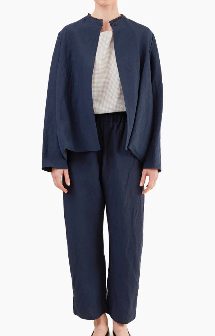 Apuntob Cotton Trousers in Dark Navy - SKULPT Dublin
