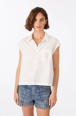 AMO Denim Jacquiline Shirt in White - SKULPT Dublin