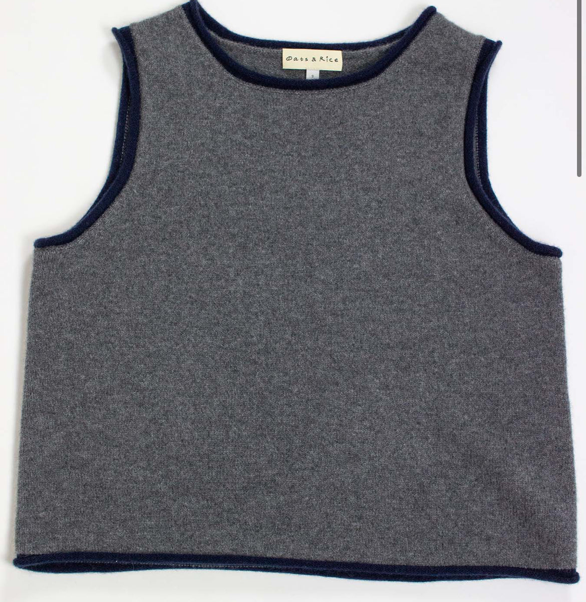 Oats & Rice Cashmere Sleeveless Jumper in Grey - SKULPT Dublin