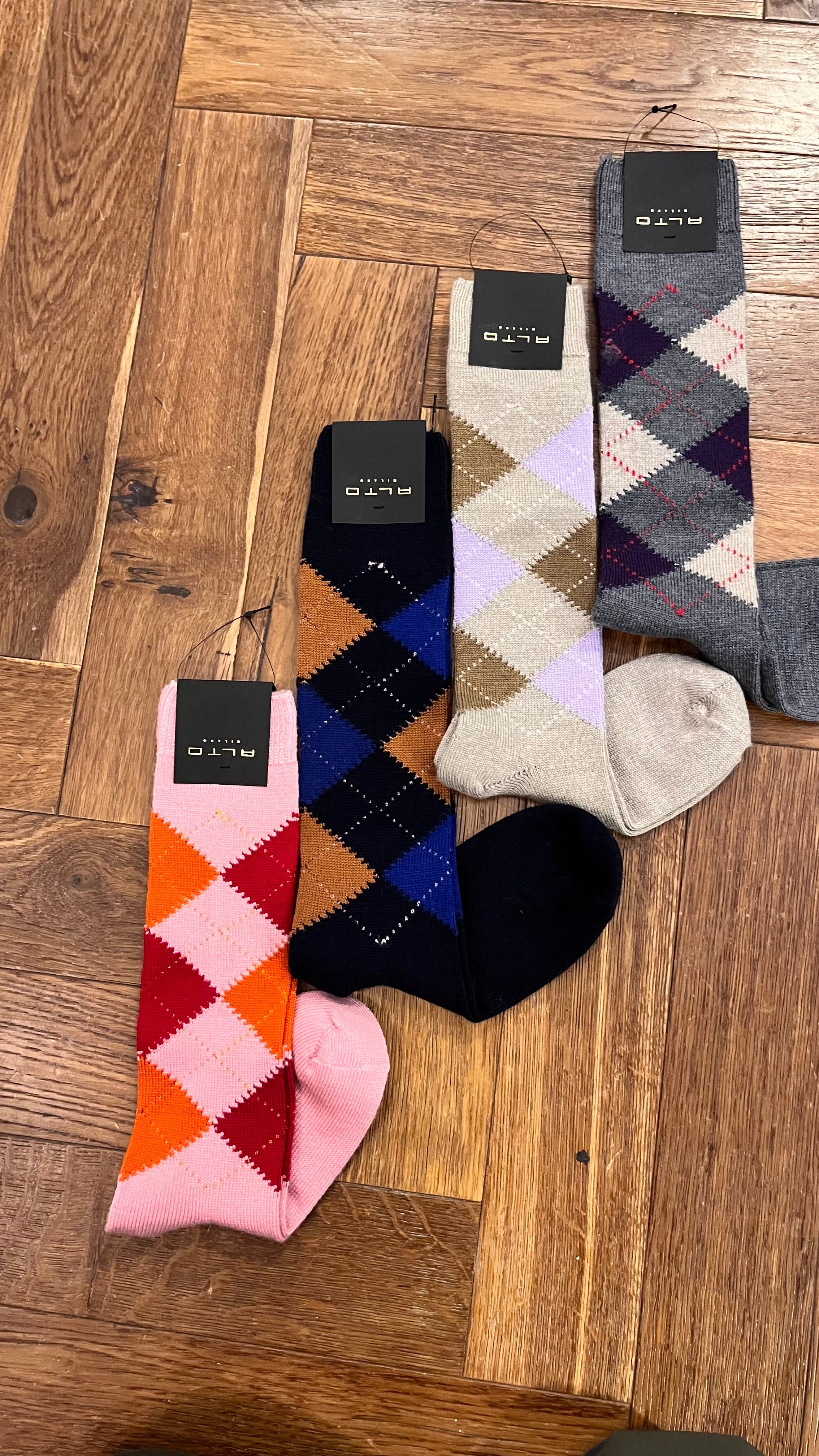 Alto Milano Argyle Wool Sock - SKULPT Dublin