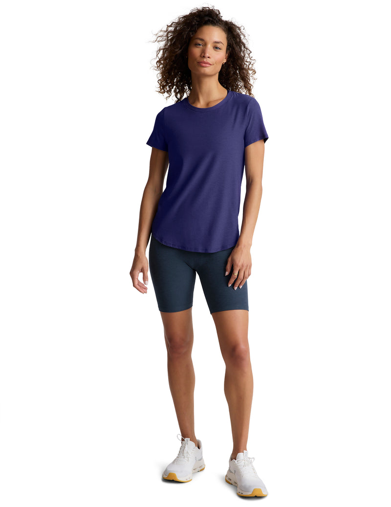 Beyond Yoga Short Sleeve Tee Blue Heather - SKULPT Dublin