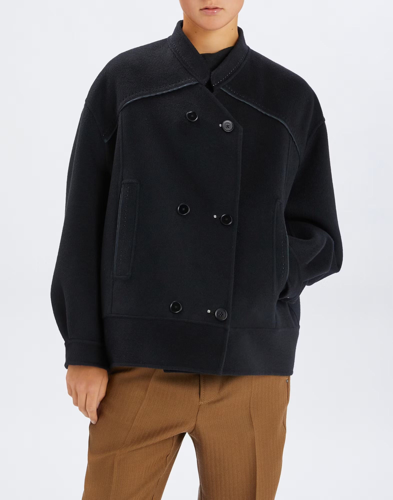 HIGH Everyday Couture Styx Coat in Navy - SKULPT Dublin