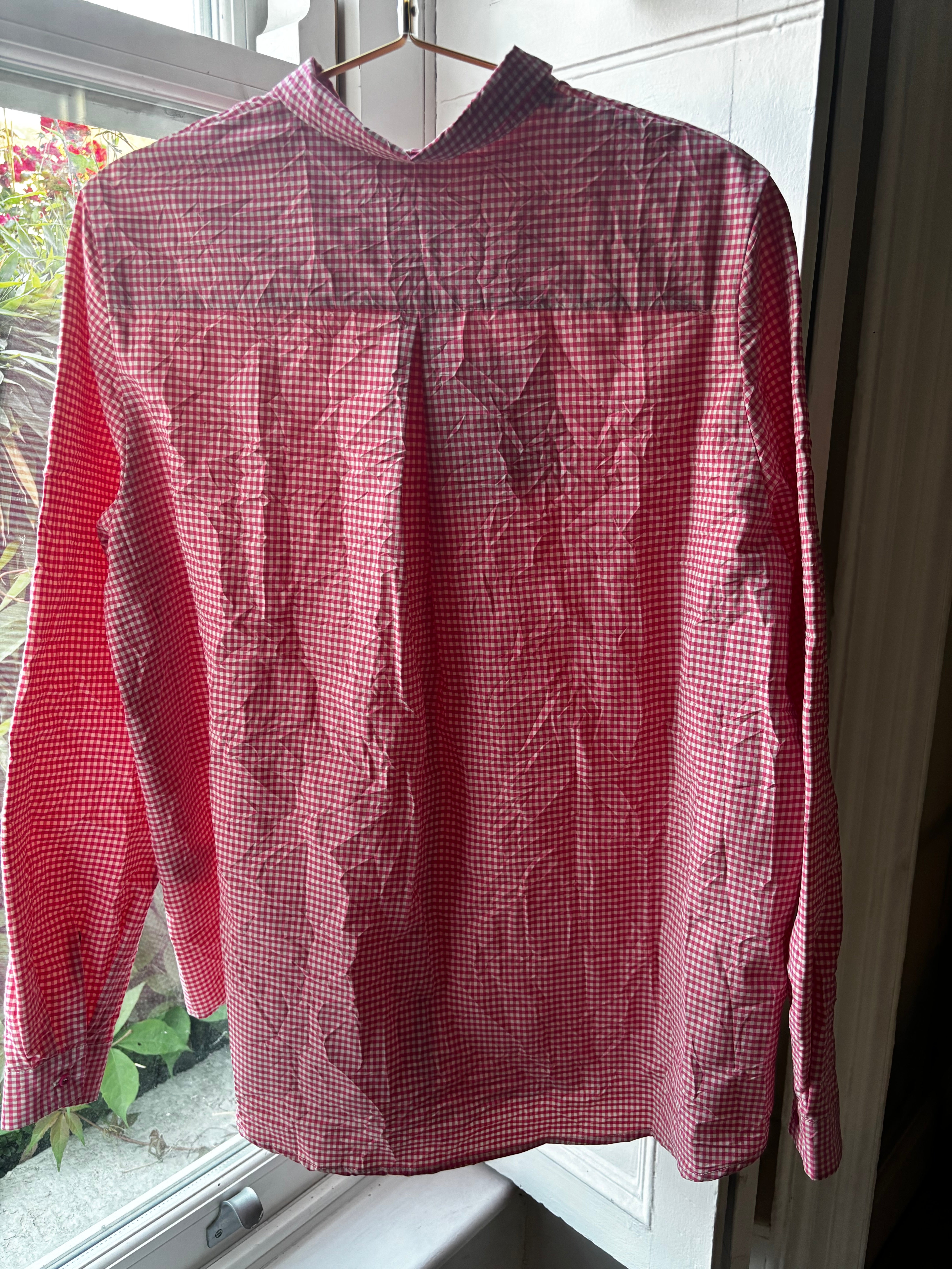 Apuntob Long Sleeve Shirt in Raspberry Gingham - SKULPT Dublin