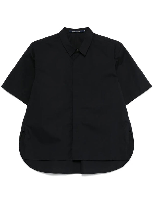 Sofie D'Hoore Classic Short Sleeve Shirt in Black - SKULPT Dublin