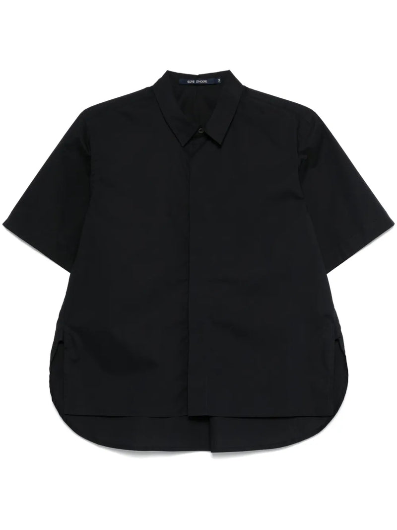 Sofie D'Hoore Classic Short Sleeve Shirt in Black - SKULPT Dublin