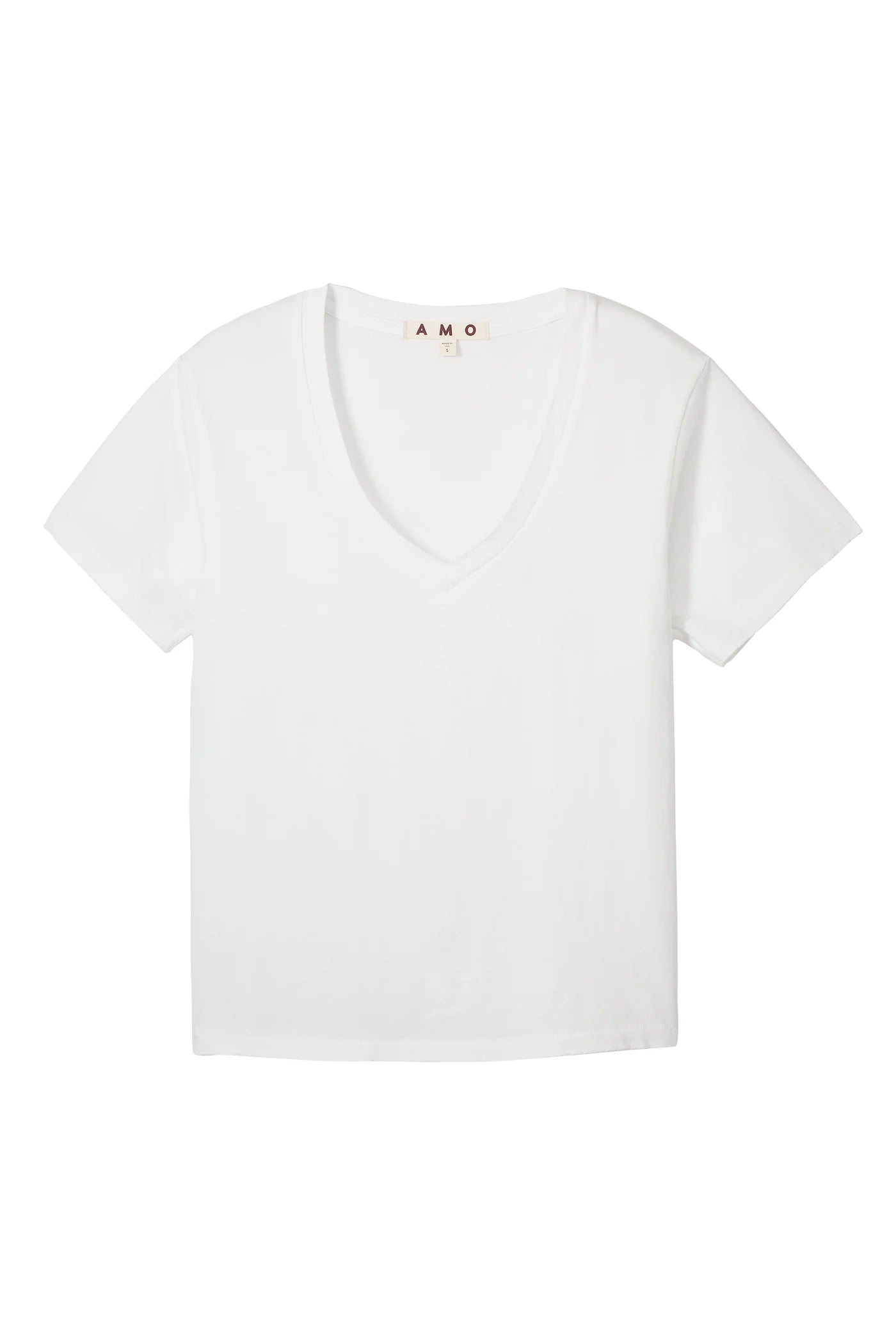 AMO V Neck Short Sleeve Tee - White - SKULPT Dublin