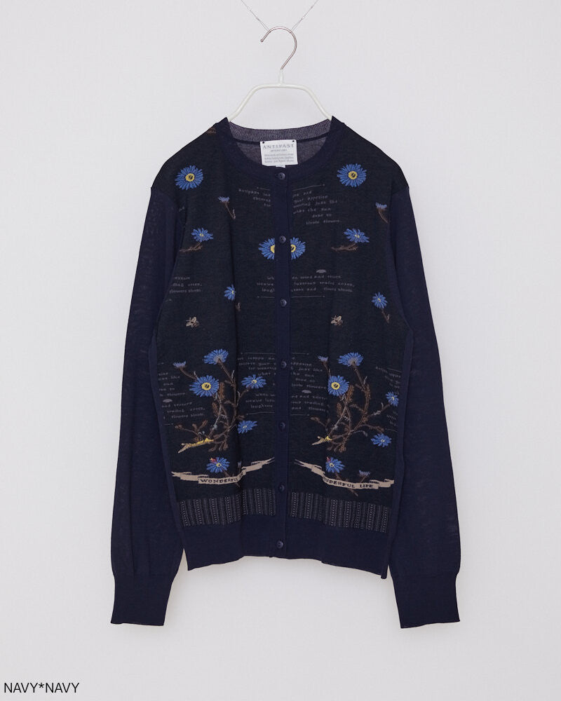 AntiPast Floral Cardigan in Navy - SKULPT Dublin