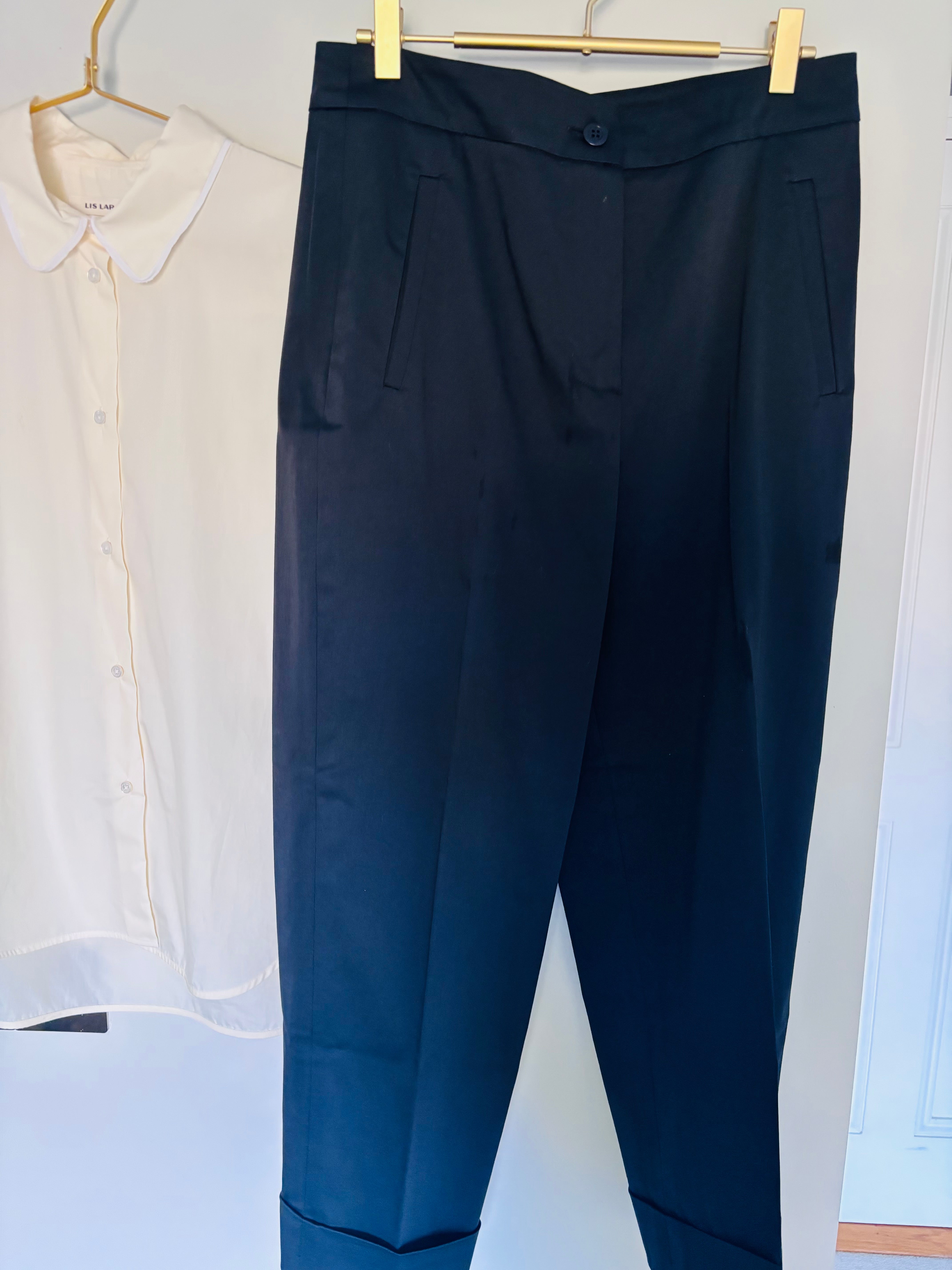 Tot-Hom French Cut Trousers in Deep Navy - SKULPT Dublin