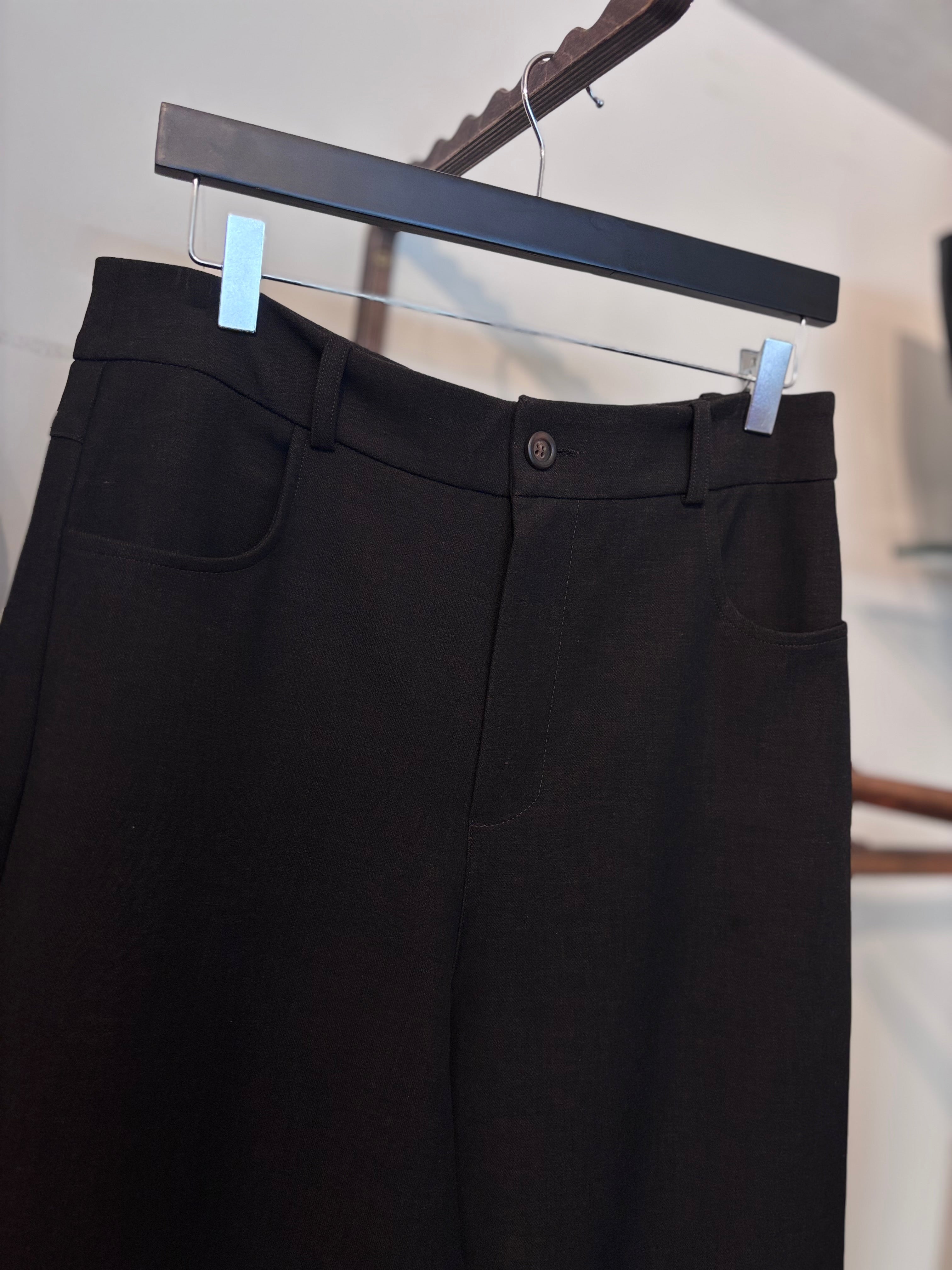 Tot-Hom Barrel Leg Trousers in Chocolate - SKULPT Dublin