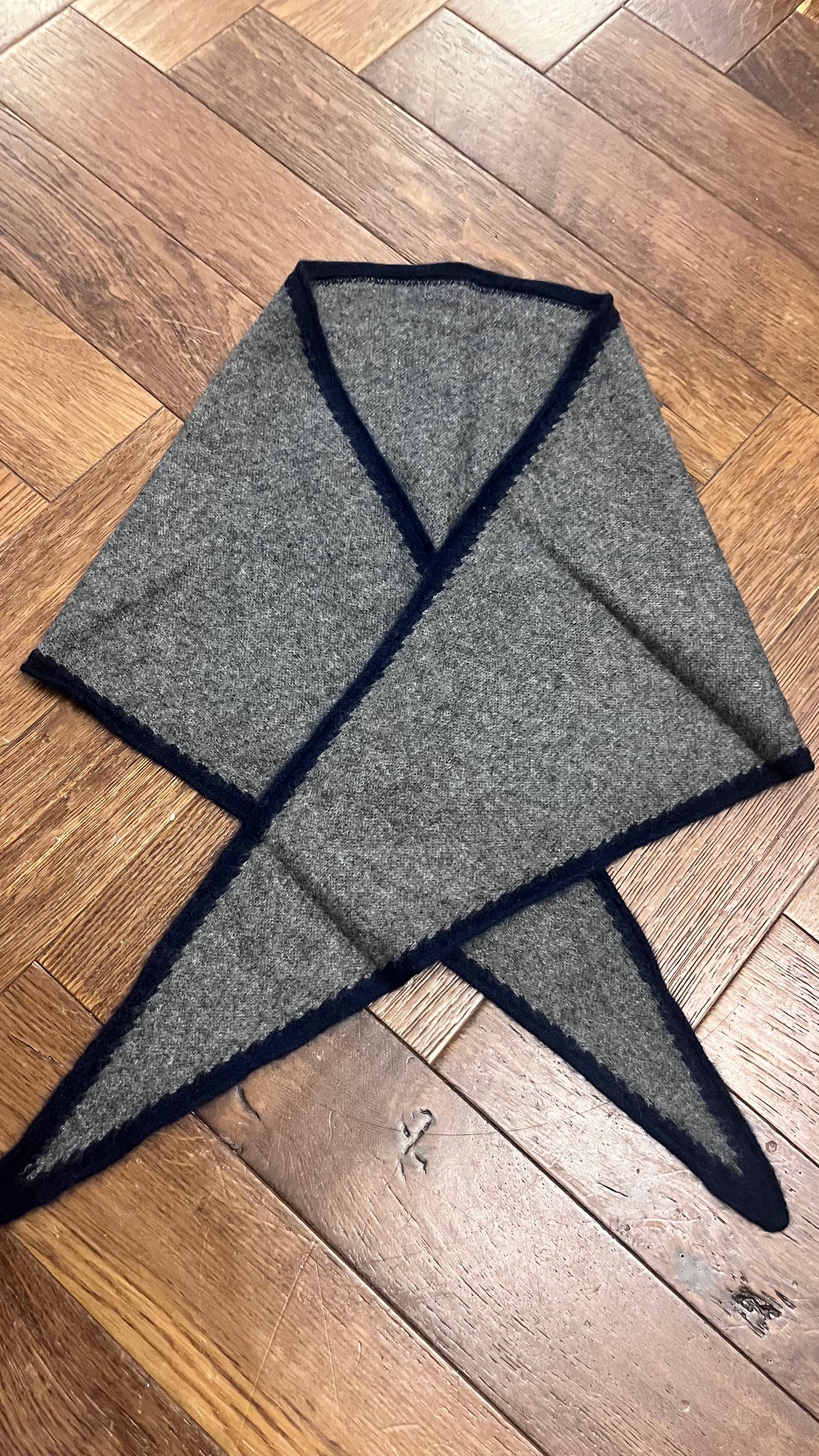 Oats & Rice Scarf in Grey and Navy - SKULPT Dublin