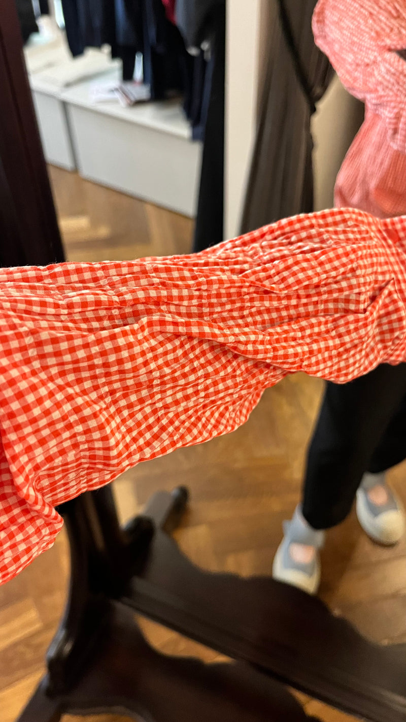 Apuntob Gingham Shirt in Natural Poppy - SKULPT Dublin