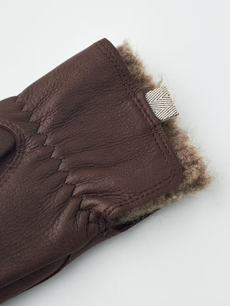 Hestra Leather Mittens with Removal Liner in Chestnut - SKULPT Dublin