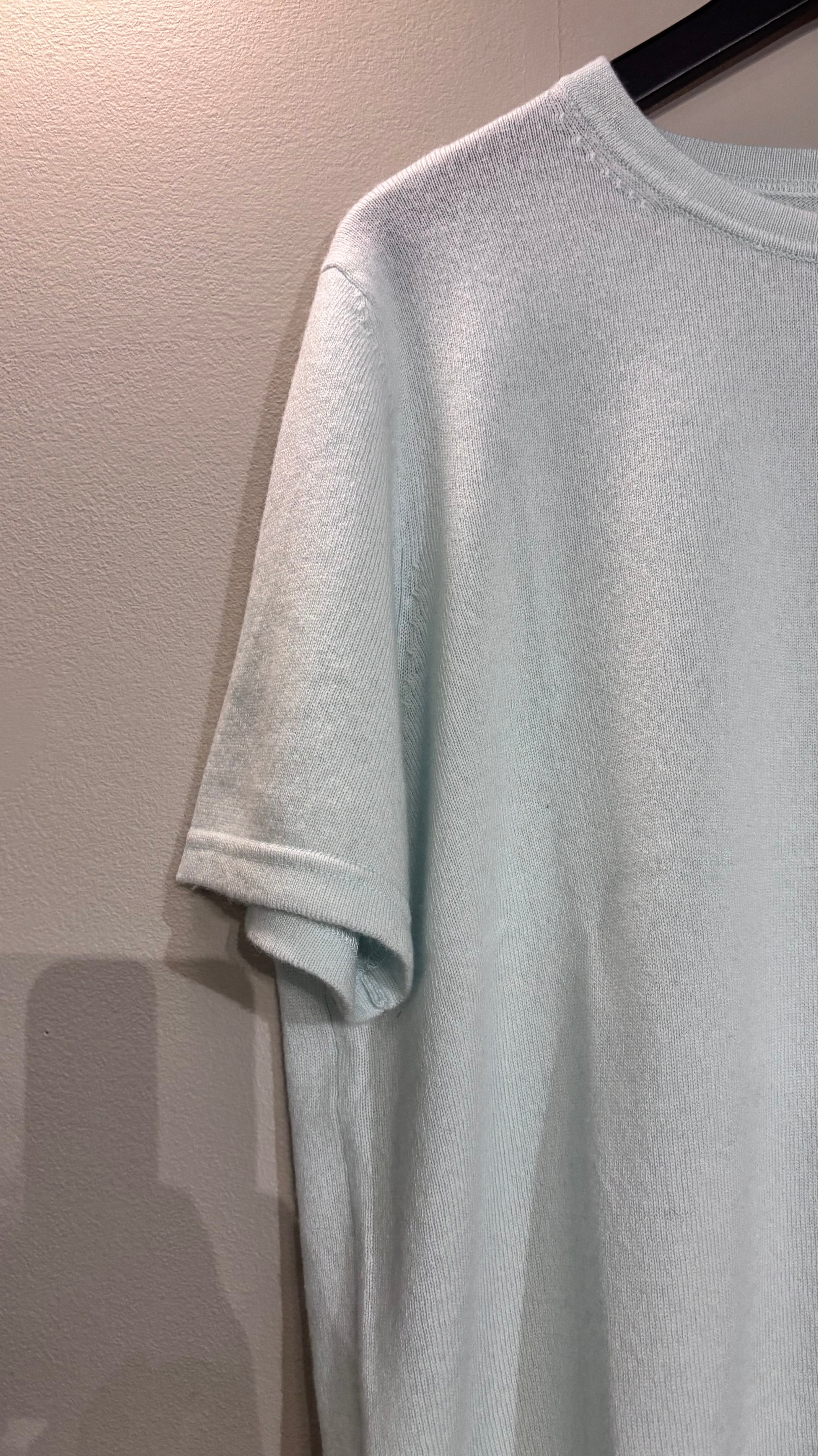 Allude Short Sleeve Cashmere Jumper in Mint - SKULPT Dublin