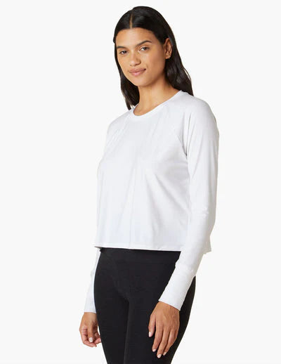 Beyond Yoga Daydreamer Long Sleeve Top in Cloud White - SKULPT Dublin