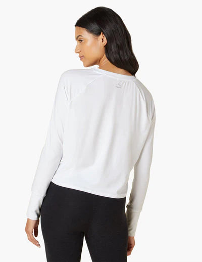Beyond Yoga Daydreamer Long Sleeve Top in Cloud White - SKULPT Dublin
