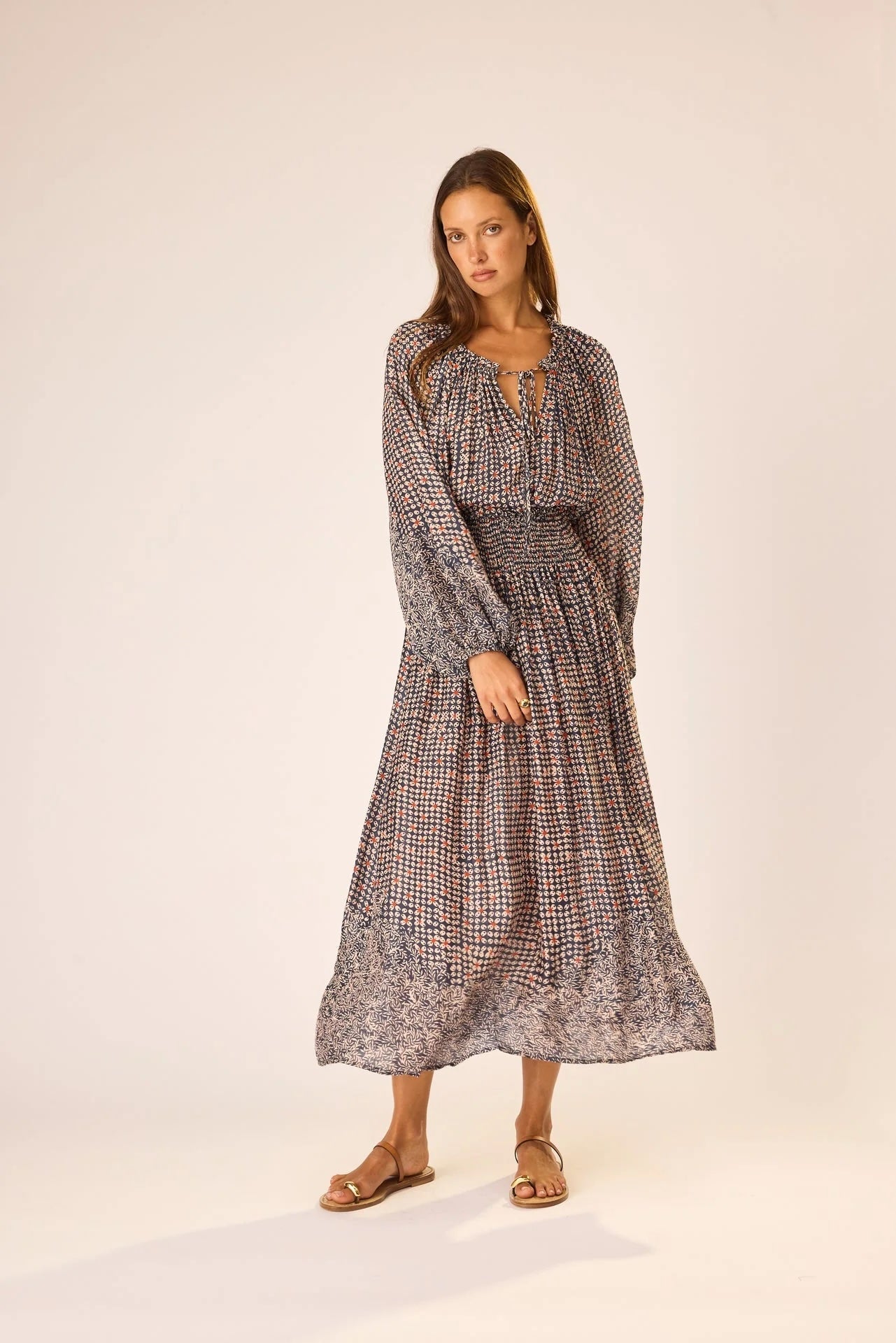 Natalie Martin Long Skirt in Ink - SKULPT Dublin