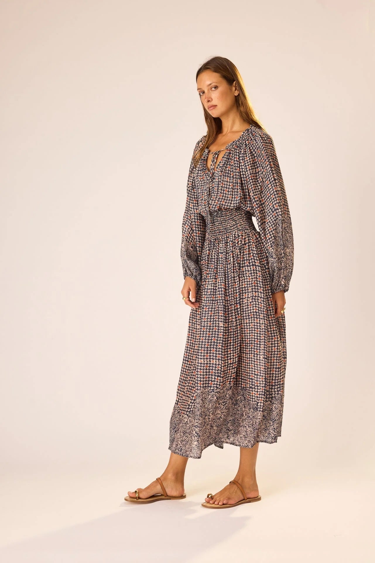 Natalie Martin Long Skirt in Ink - SKULPT Dublin