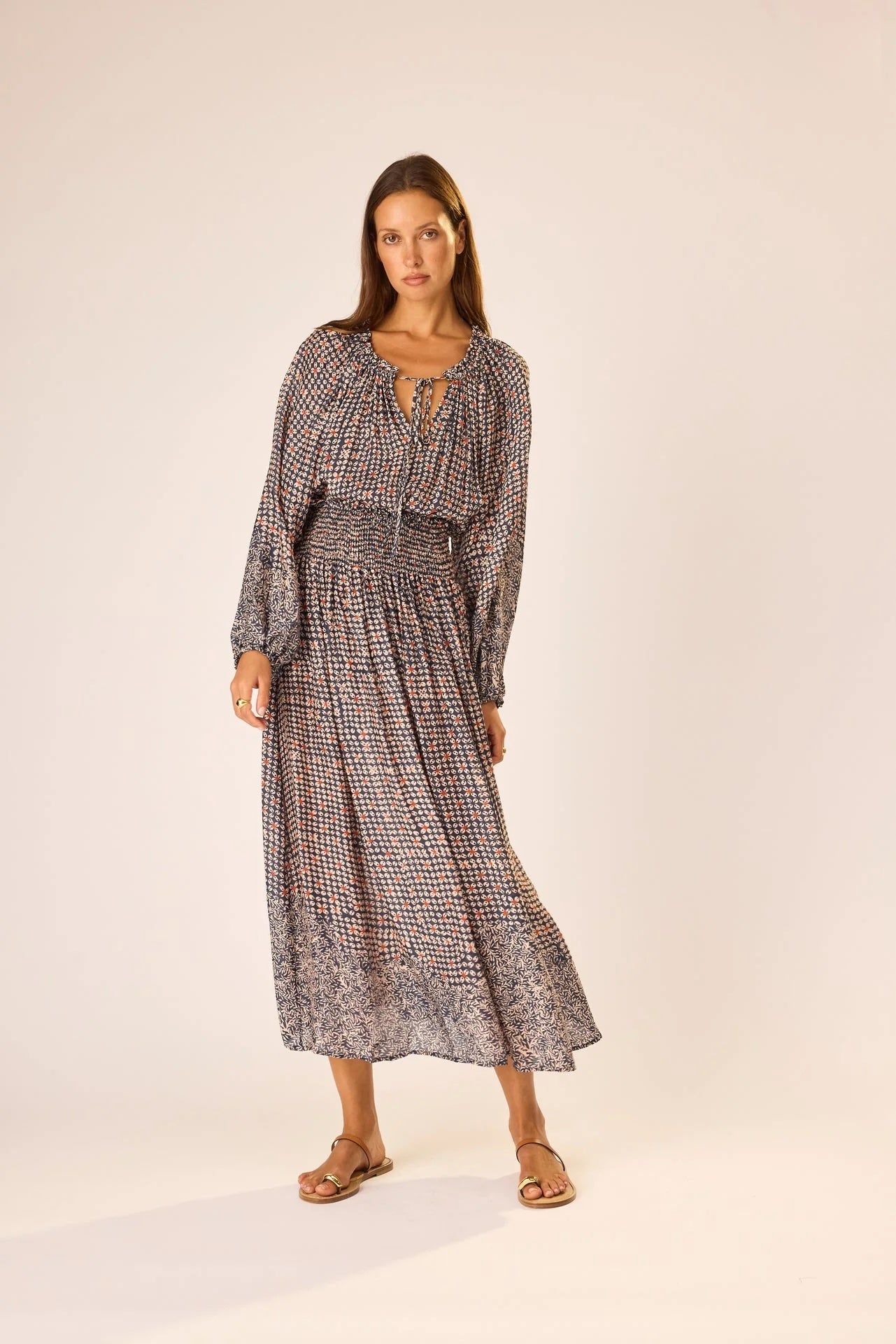 Natalie Martin Long Skirt in Ink - SKULPT Dublin