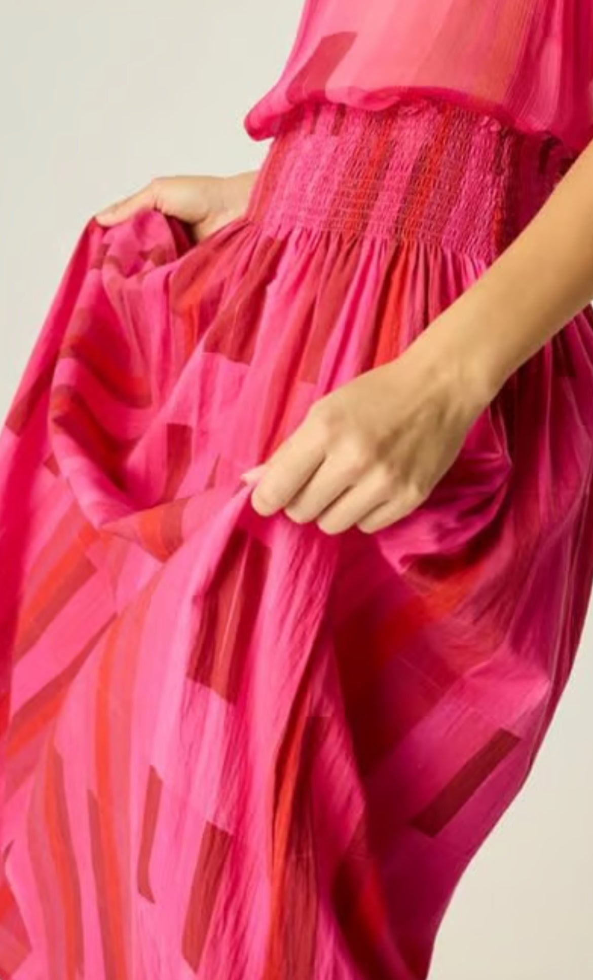 Natalie Martin Long Silk Skirt in Pink Sea Glass - SKULPT Dublin