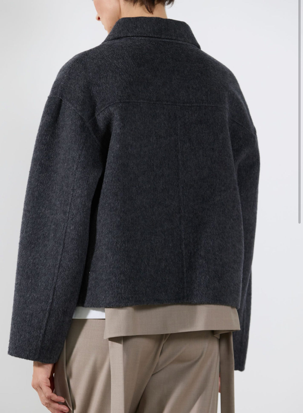 Rialto48 Wool Coat in Anthracite - SKULPT Dublin
