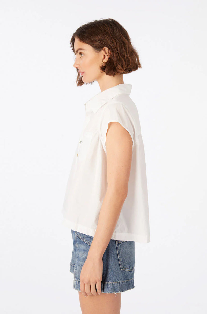 AMO Denim Jacquiline Shirt in White - SKULPT Dublin