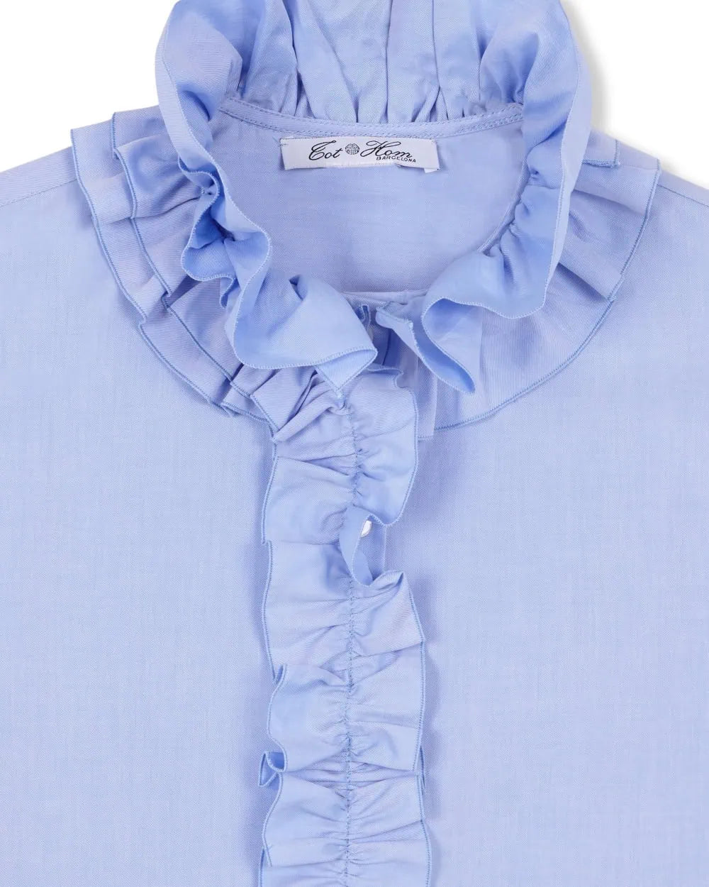Tot-Hom Ruffled Shirt in Blue