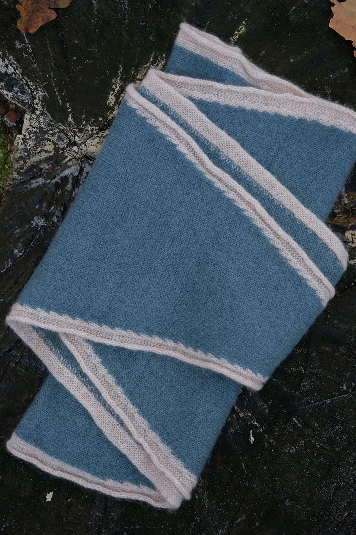 Oats & Rice Scarf in Seagreen and Cream - SKULPT Dublin