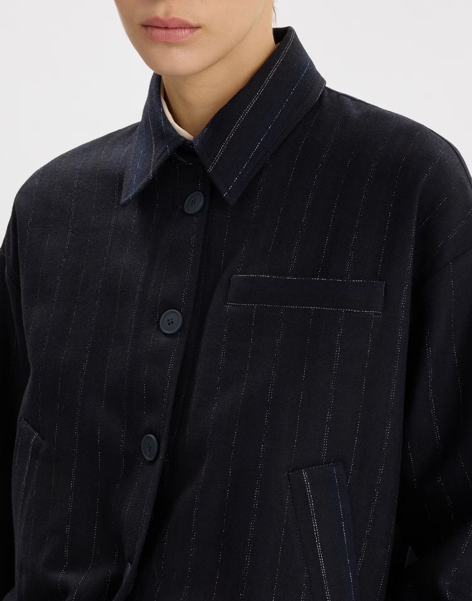 HIGH Everyday Couture Clinch Jacket in Navy - SKULPT Dublin