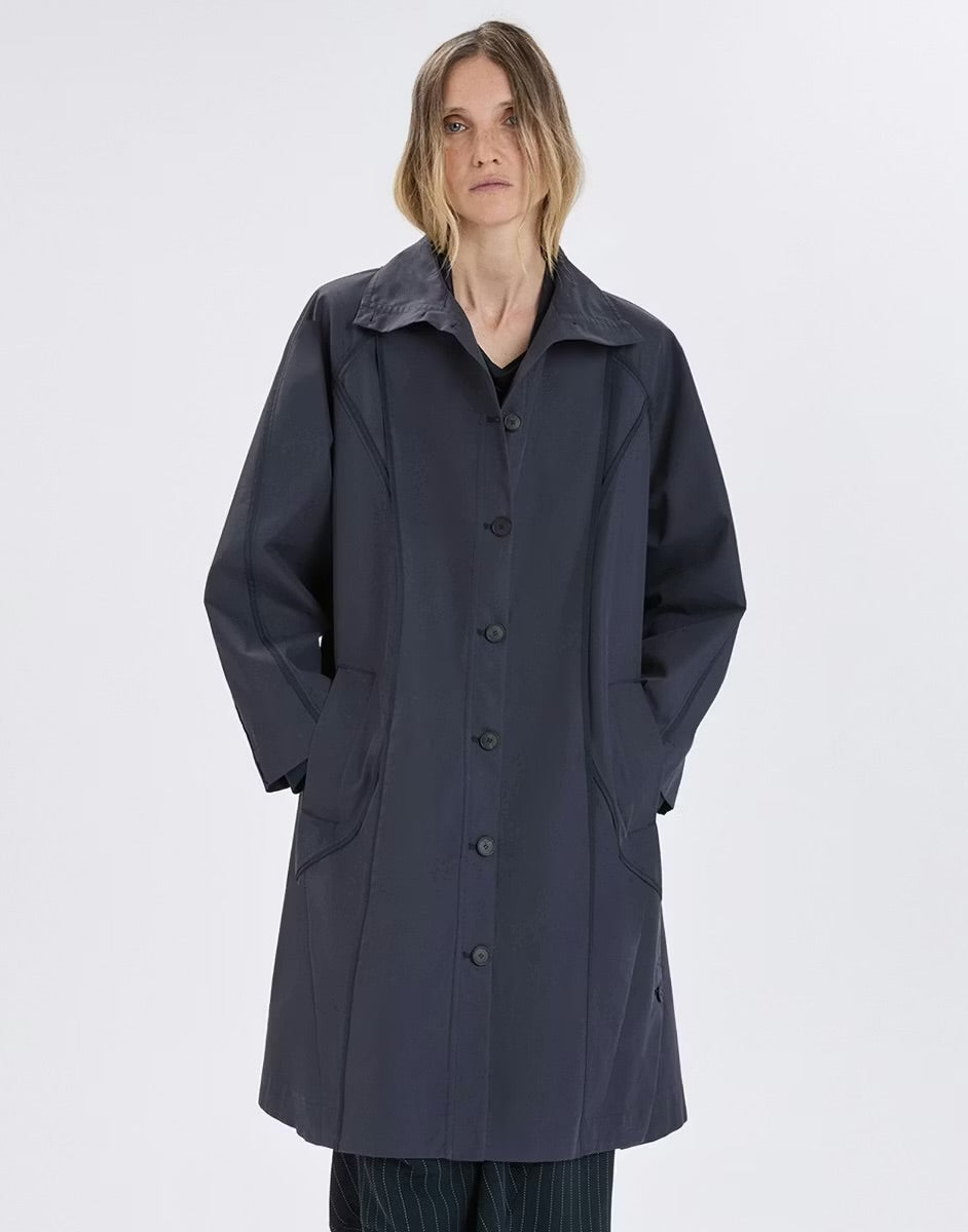 HIGH Everyday Couture Pertunia Coat in Navy - SKULPT Dublin