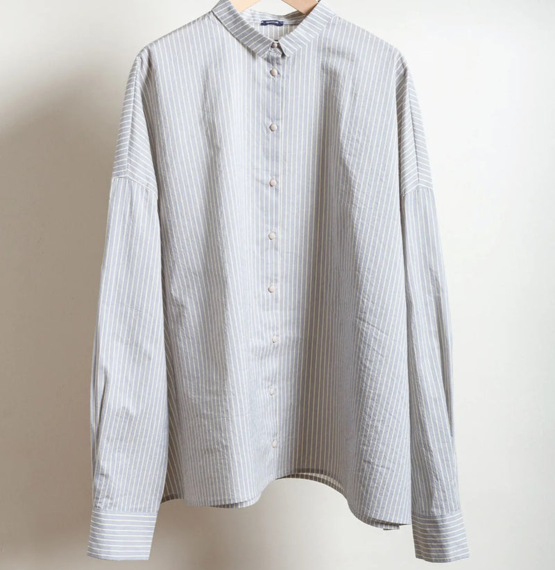 Apuntob Pin Stripe Shirt in Blue - SKULPT Dublin