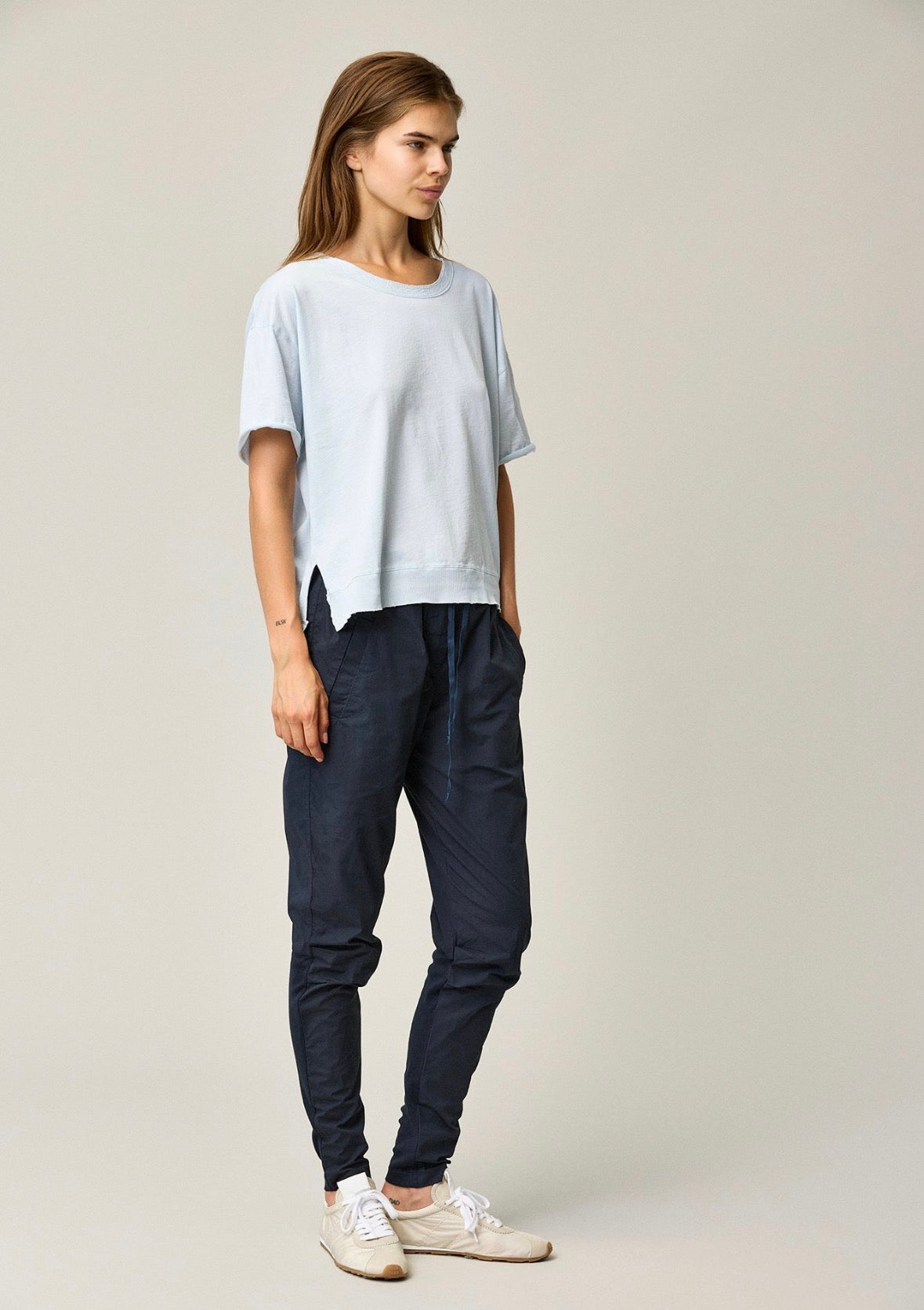 KristenseN Du Nord Short Sleeve Boxy Tee in Sky Blue - SKULPT Dublin