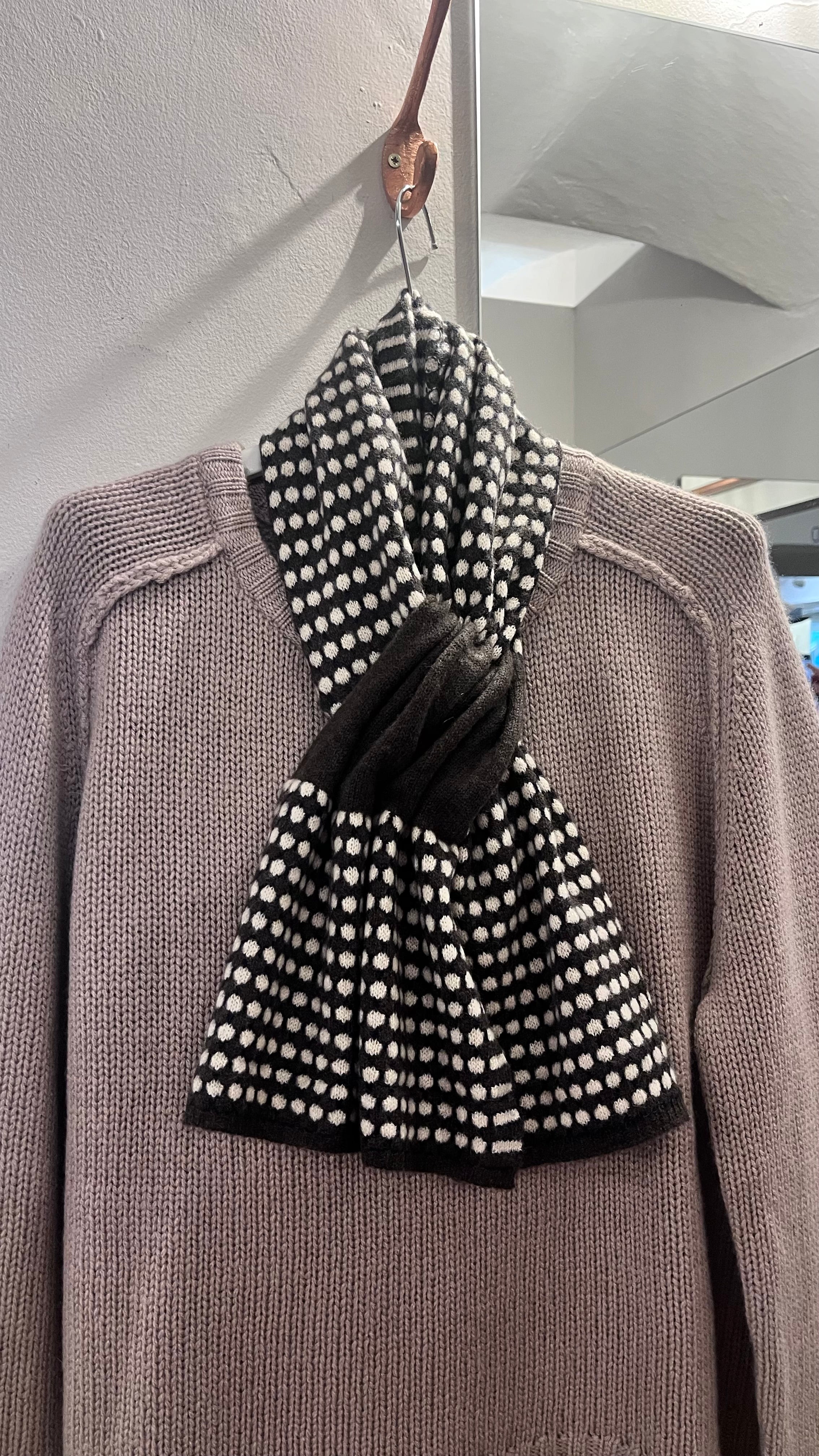 Kristensen du Nord Cashmere Jumper in Cappuchino and Grey