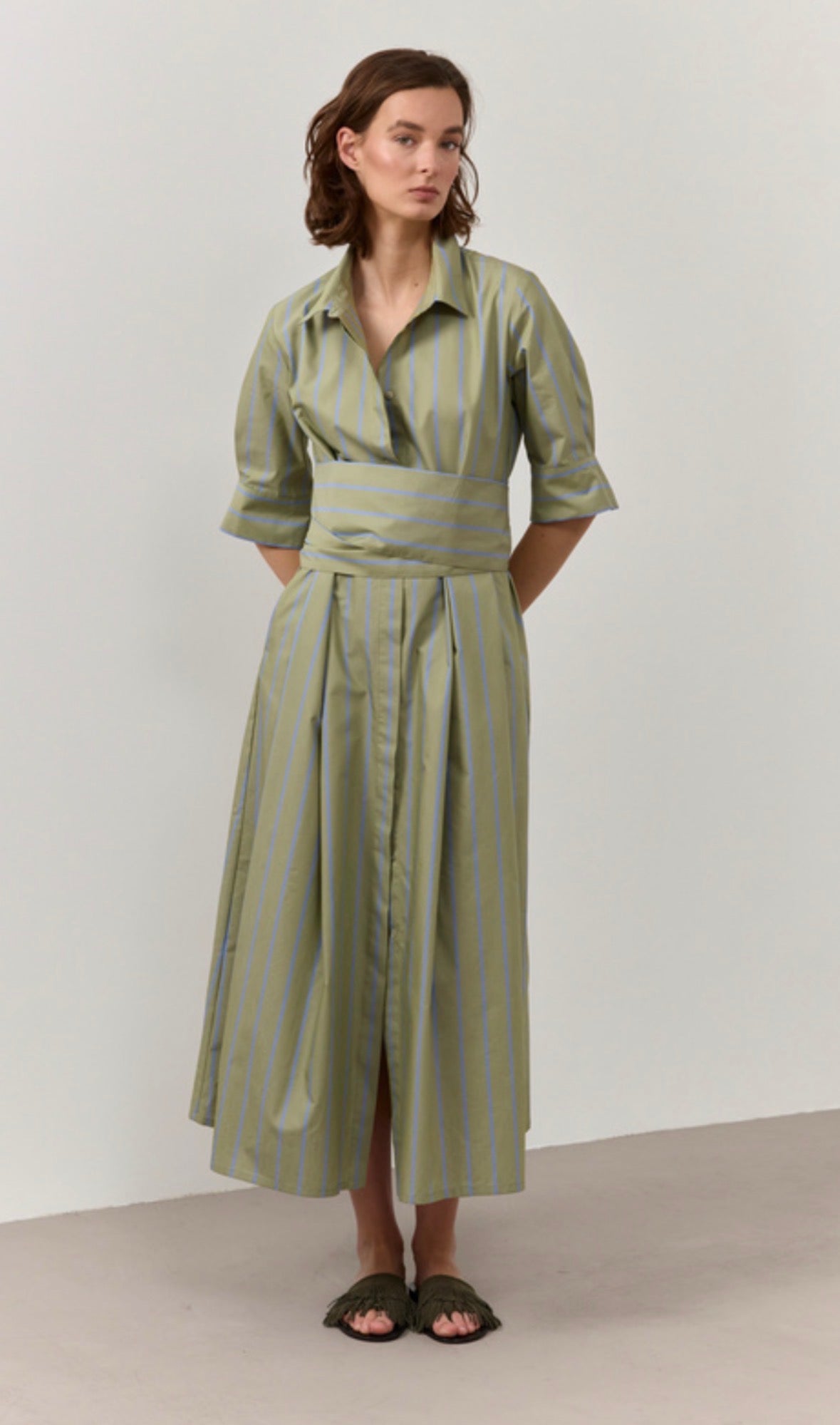 rialto48 Shirt Dress in Stripe - SKULPT Dublin