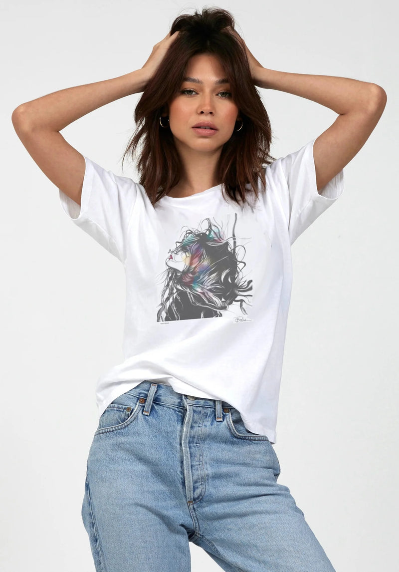 CPress Studio Tantrum Short Sleeve Tee in Worn White - SKULPT Dublin