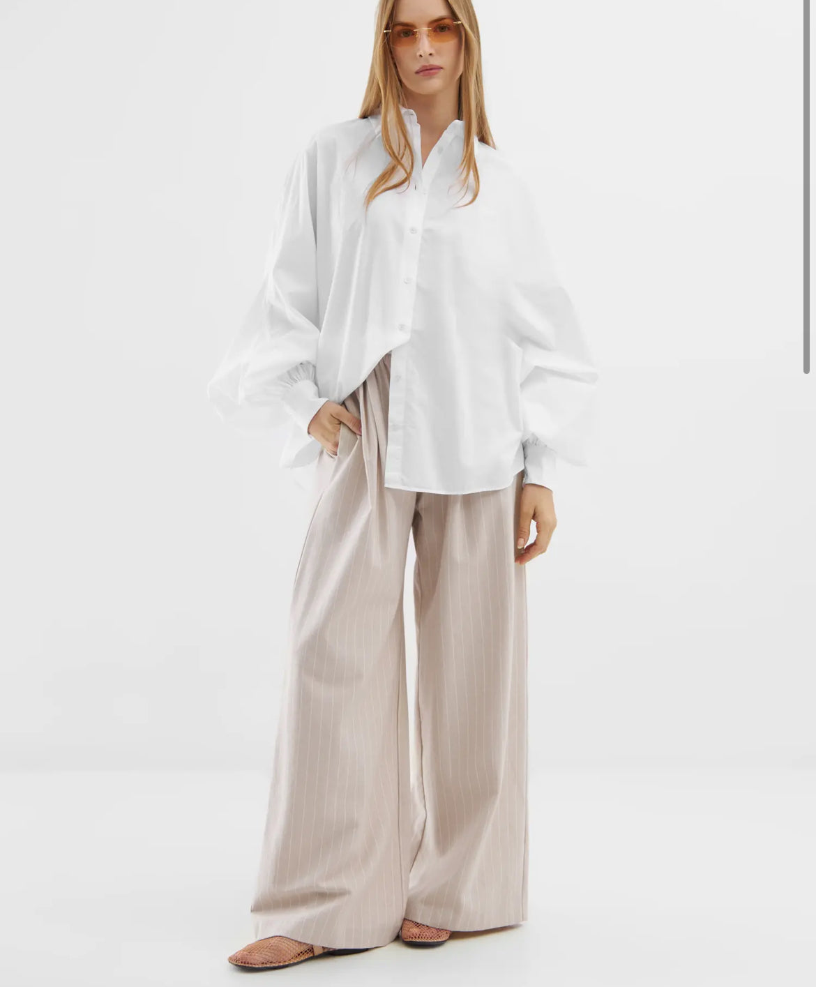 SoS Shirt with Chinese Collar White - SKULPT Dublin