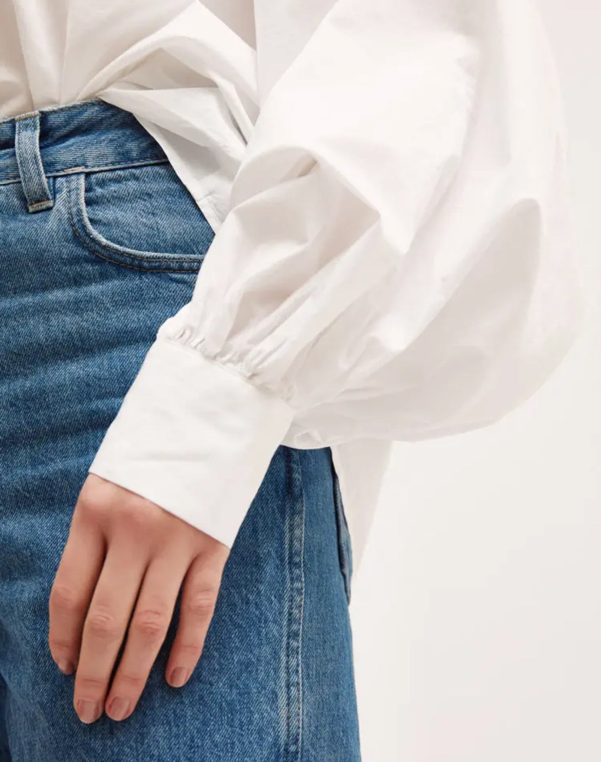 SoS Shirt with Chinese Collar White - SKULPT Dublin