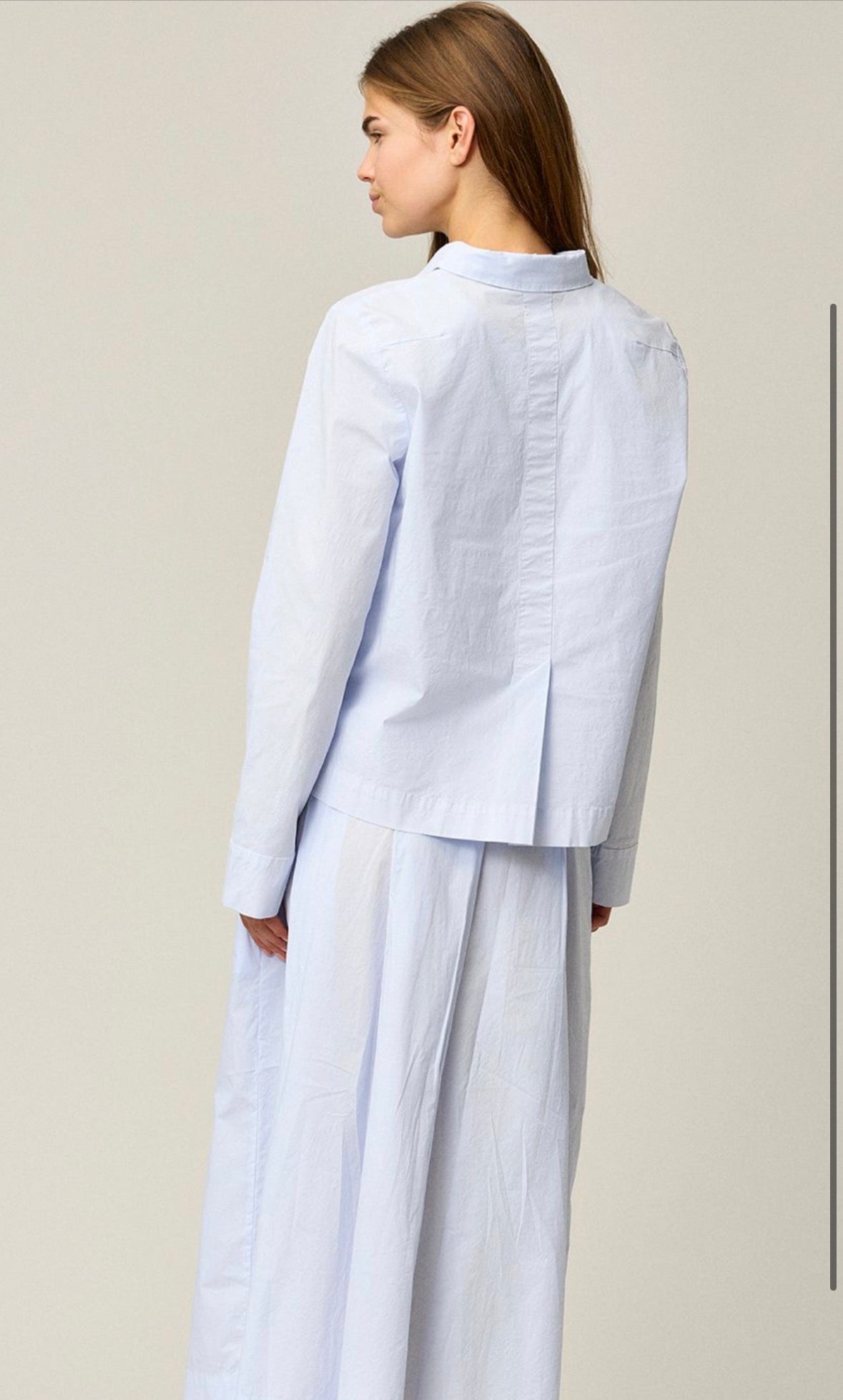 Kristensen du Nord Stretch Jacket Collar Shirt in Sky Blue - SKULPT Dublin