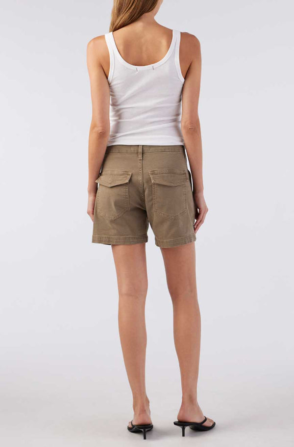 AMO Denim Easy Shorts in Vintage Coffee - SKULPT Dublin