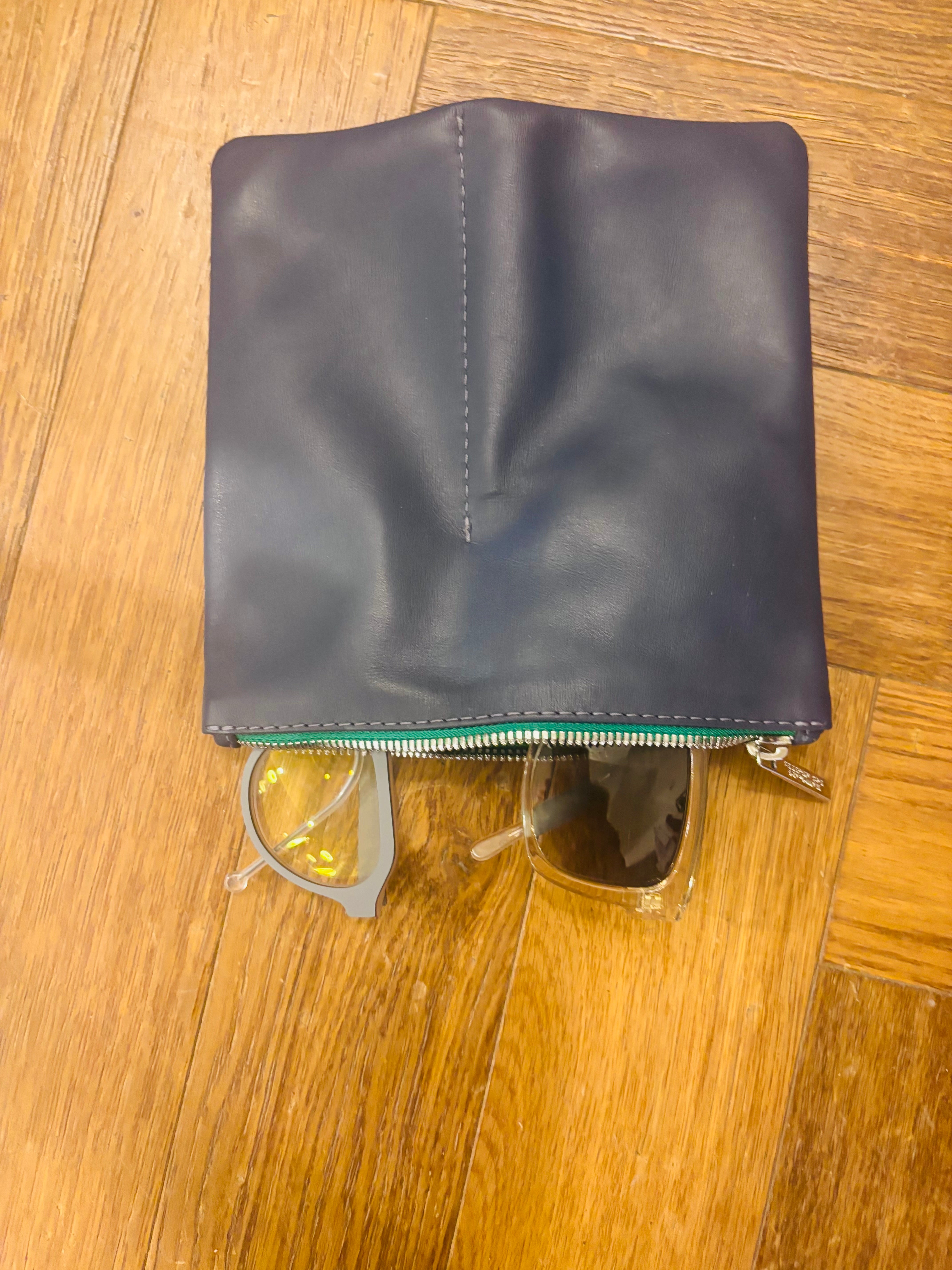 Asher Leather Double Glasses Case Holder