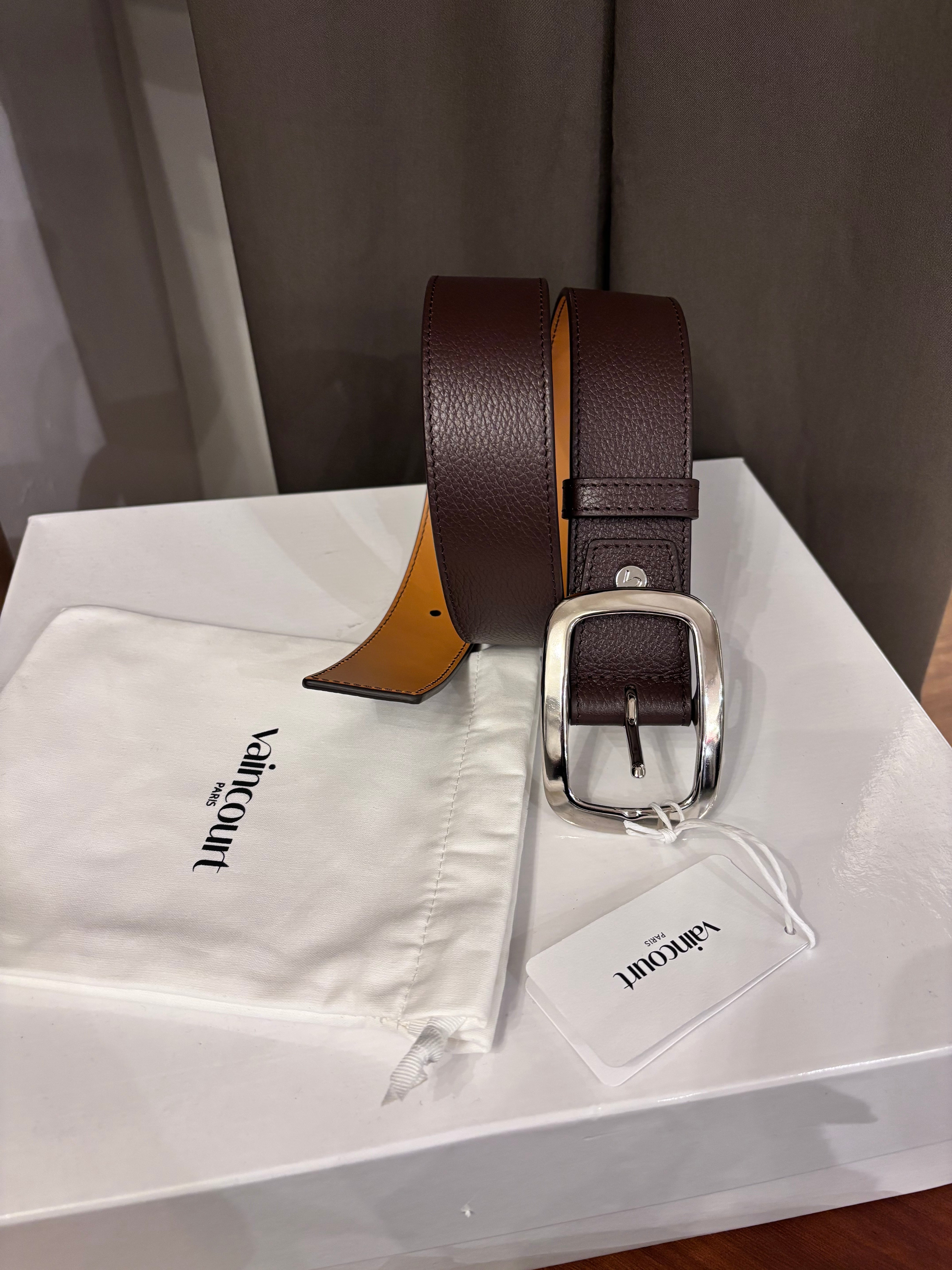 Vaincourt La Captivante Belt in Dark Brown - SKULPT Dublin