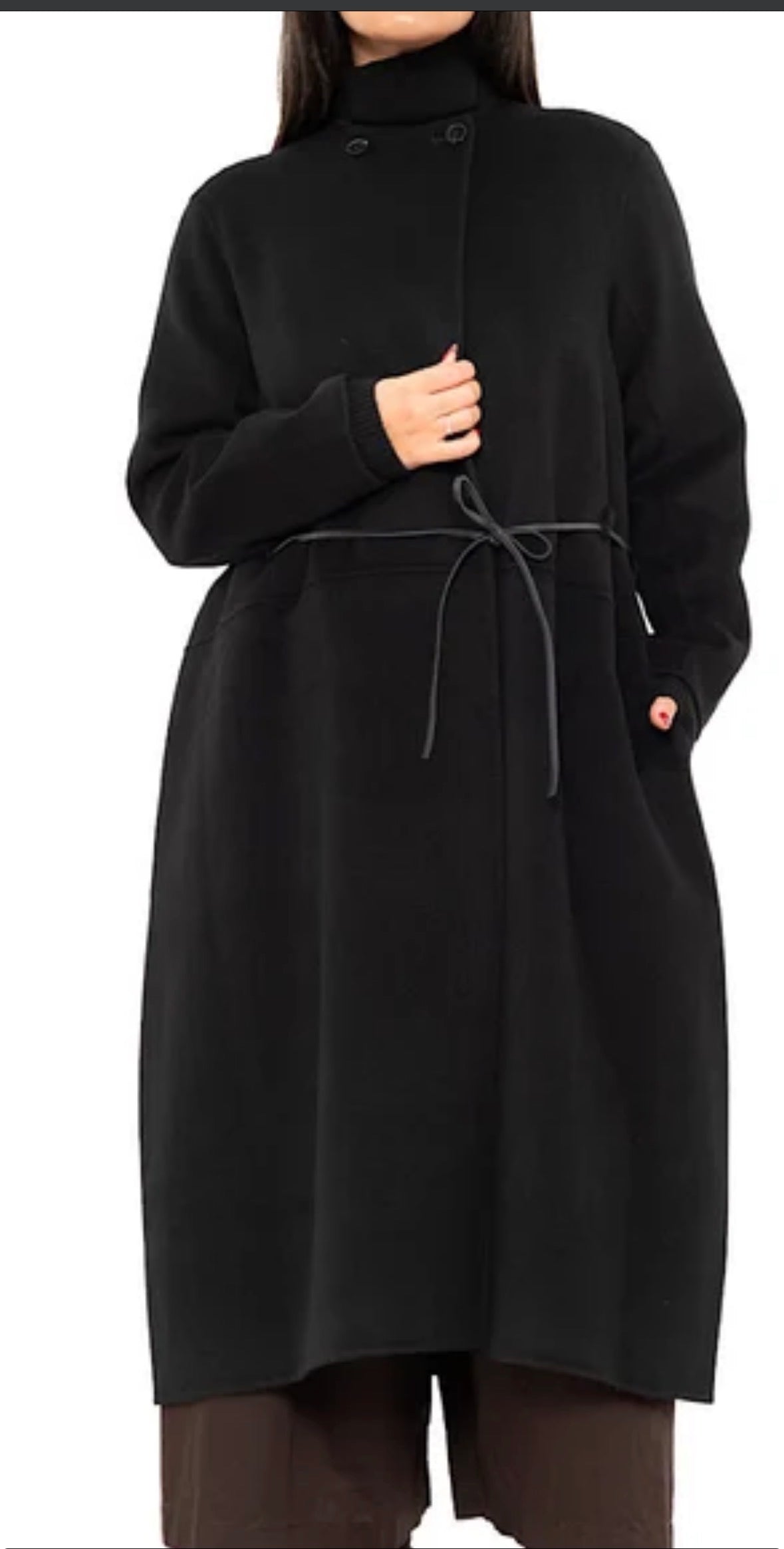 Manuelle Guibal Cashmere Coat in Black - SKULPT Dublin