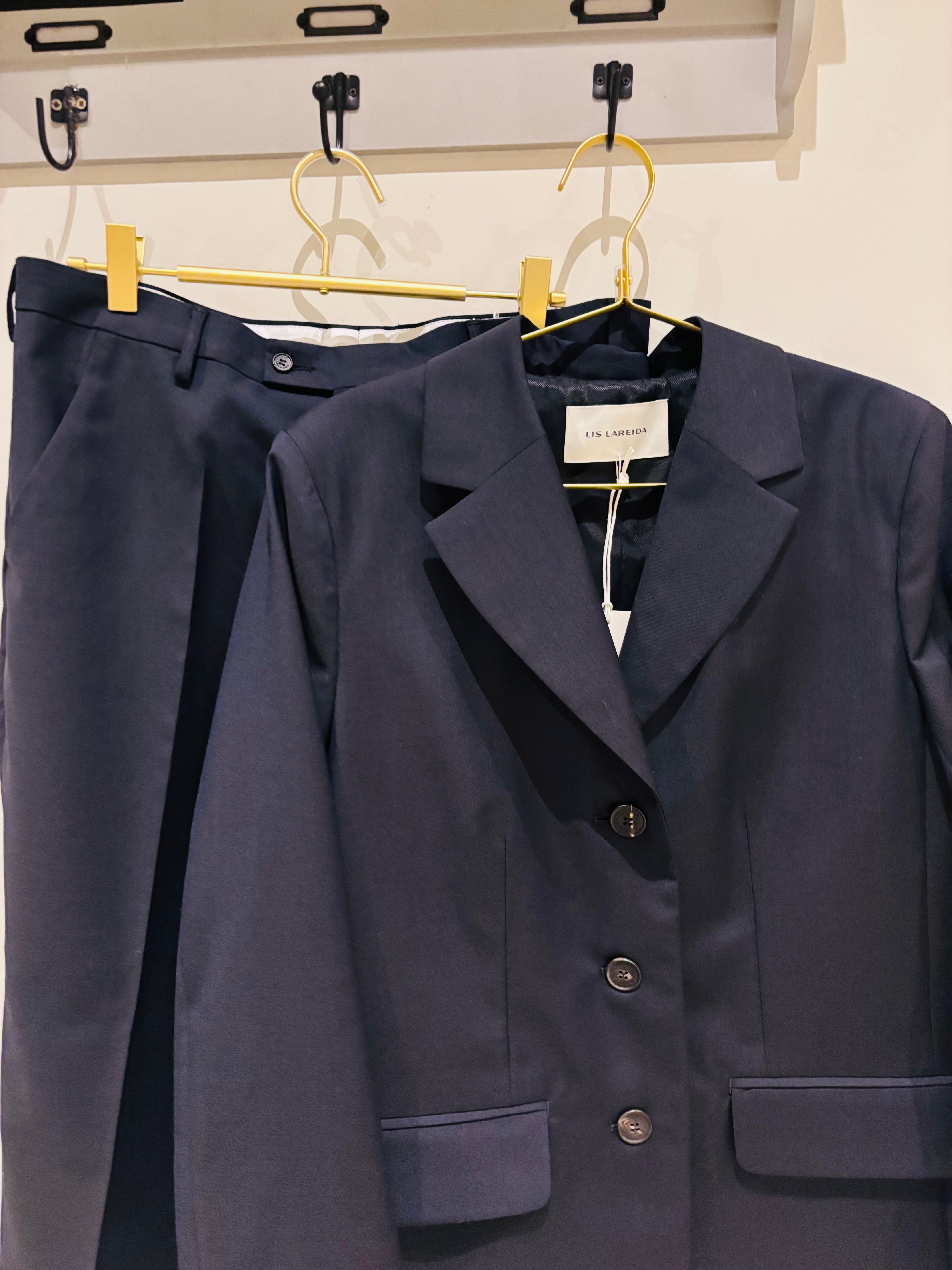 Lis Lareida Wool Suit in Dark Navy - SKULPT Dublin