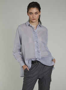 Lis Lareida Abbie Shirt in Night Blue Stripe - SKULPT Dublin