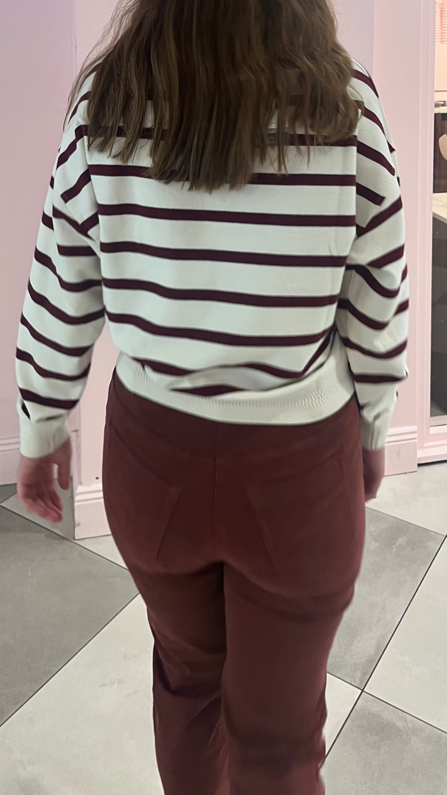 Mat de Misaine Sweatshirt Cream with Mulberry Stripe - SKULPT Dublin