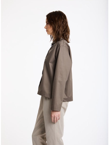 Lis Lareida Pintuck Shirt in Burnt Olive - SKULPT Dublin