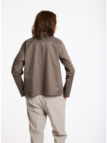 Lis Lareida Pintuck Shirt in Burnt Olive - SKULPT Dublin